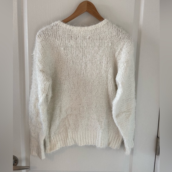 BP White Fluffy Sweater - Picture 3 of 5